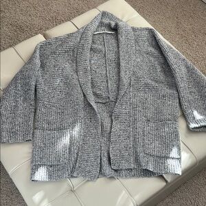 Athleta Charcoal Knit Cardigan